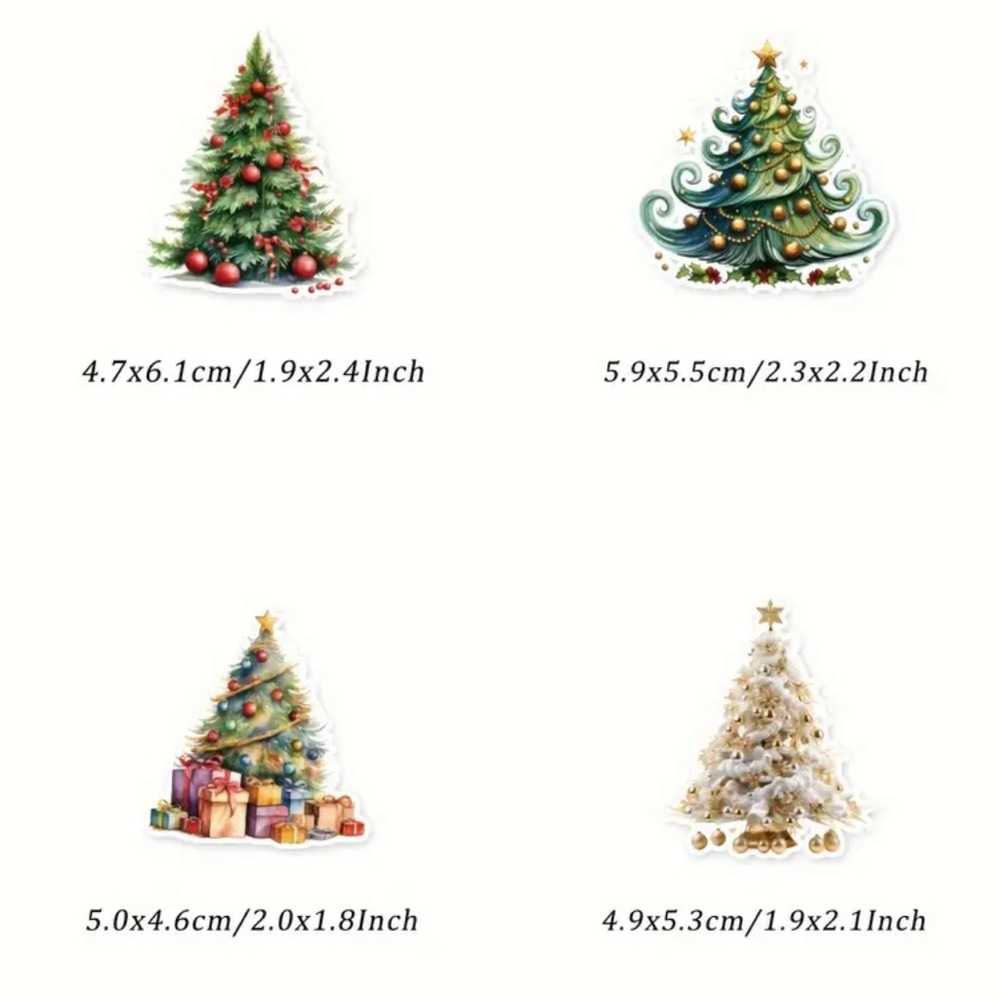 Festive Christmas Tree Sticker Set - Multicolor - Picture 4 of 6